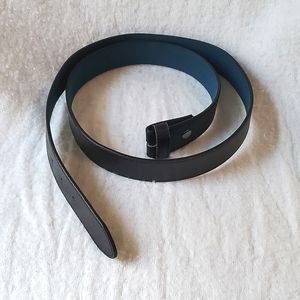 Black Leather Belt, No Buckle